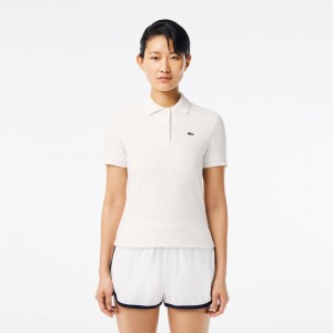 Womens Slim Fit Terry Knit Polo