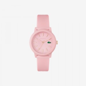 Womens Lacoste.12.12 Pink Silicone Strap Watch