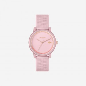 Womens Lacoste.12.12 Go 3 Hands Blush Silicone Watch