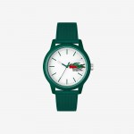 Lacoste.12.12 Holiday 3 Hands - White With Green Silicone Strap