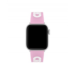 Unisex Croc Print Pink Silicone Apple Watch Strap