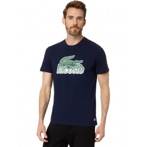 Mens Lacoste Short Sleeve Regular Fit Front Graphic T-Shirt