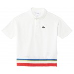 Lacoste Kids Oversized Short Sleeve Color Blocked Polo Shirt (Little Kid/Toddler/Big Kid)