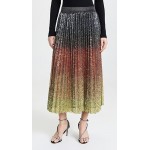 Flame Degrade Pleated Skirt