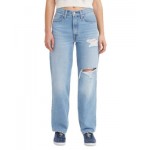 Womens Mid Rise Cotton 94 Baggy Jeans