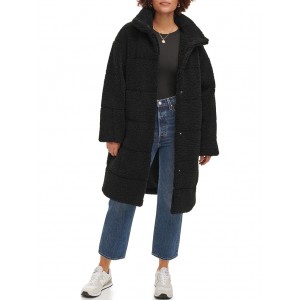 Quilted Sherpa Full-Length Teddy Black