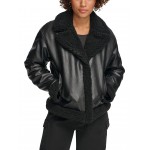 Levis Asymmetrical Leather Sherpa Lined Moto