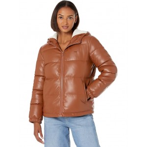 Womens Levis Hooded Faux Leather