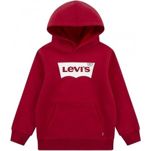 Batwing Pullover Hoodie (Little Kids) Red/White