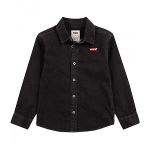 Button-Up Denim Shirt (Big Kids) Washed Black