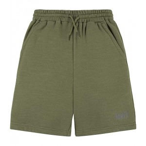 French Terry Jogger Shorts (Big Kids) Loden Green