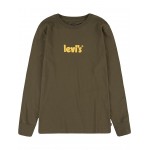 Long Sleeve Graphic T-Shirt (Little Kids) Dark Olive