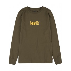 Long Sleeve Graphic T-Shirt (Little Kids) Dark Olive