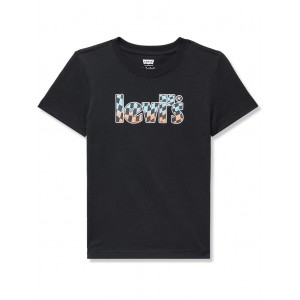 Ombre Checkered Poster Tee (Little Kids) Black