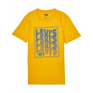 Wavy Logo Tee Shirt (Big Kids) Citrus