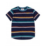 Striped Ringer Tee Shirt (Big Kids) Peacoat