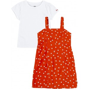Dress & T-Shirt Set (Little Kids) Enamel Orange
