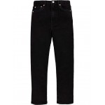 Ribcage Straight Ankle Jeans (Big Kids) Black Heart