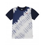 All Over Print Graphic T-Shirt (Little Kids) Bright White Tie-Dye