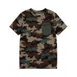 Short Sleeve Printed Tee Shirt (Big Kids) Cypress Camo
