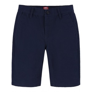 Straight Fit Chino Shorts (Little Kids) Navy Blazer