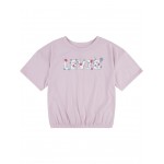 Boxy Cinched Waist Graphic T-Shirt (Big Kid) Chalk Pink