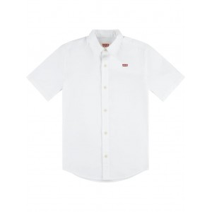 Woven Button-Down Shirt (Little Kid) White