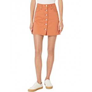 Notch A-Line Skirt Orange Garment Dye