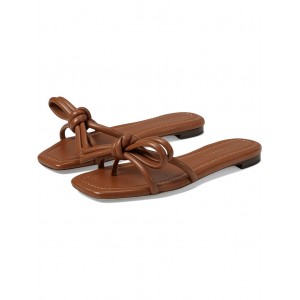 Hadley Leather Bow Flat Sandal Timber