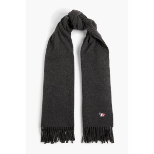 Fringed wool scarf