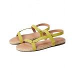 The Hallie Espadrille Sandal in Nubuck Leather Gilded Chartreuse