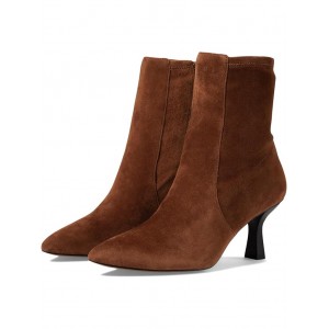 The Justine Ankle Boot in Suede Dark Coffee