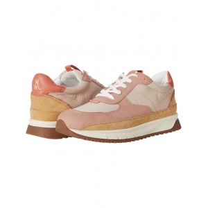 Kickoff Trainer Sneakers in Recycled Nylon and Pink Nubuck
