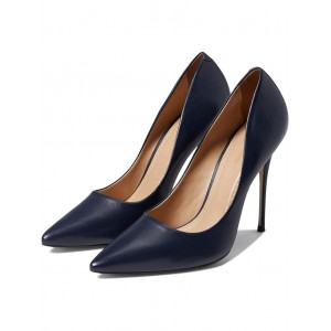 Pointy Toe Pump 17 Navy Leather