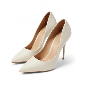 Pointy Toe Pump 17 Butter Cream Leather