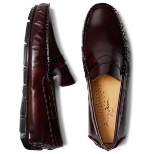 Box Leather Penny Loafer Burgundy