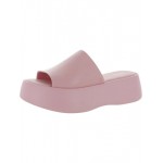 becky basic womens patent slip-on slide sandals