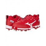 9 Spike Swift 7 Low Metal Softball Cleat Red/White