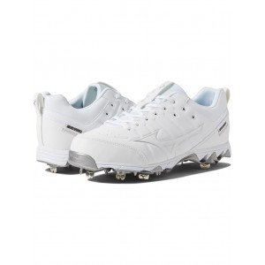 9 Spike Ambition 2 Low Metal Baseball Cleat White