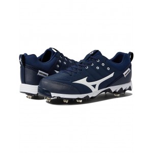 9 Spike Ambition 2 Low Metal Baseball Cleat Navy/White