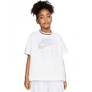 NSW Nike Air Short Sleeve Top (Little Kids/Big Kids) White/Black/Black
