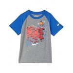 Basketball Raglan Graphic T-Shirt (Toddler) Carbon Heather/Game Royal