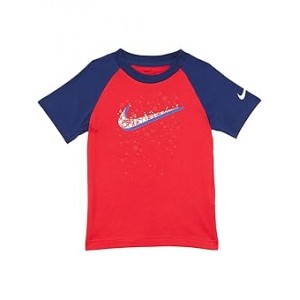 Swoosh Pixel Raglan Graphic T-Shirt (Toddler) University Red/Blue Void