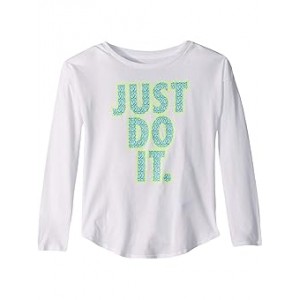 Long Sleeve Just Do It Graphic T-Shirt (Little Kids) White
