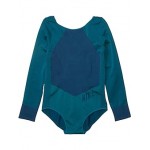 Tech Pack Bodysuit Long Sleeve (Little Kids/Big Kids) Valerian Blue/Valerian Blue