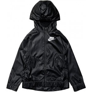 Windrunner Jacket (Little Kids/Big Kids) Black/Black/White