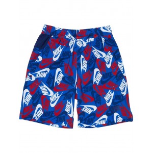 Woven All Over Print Shorts (Little Kids/Big Kids) Game Royal/Blue Void/Blue Void