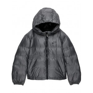 NSW Synthetic Hooded Jacket (Little Kids/Big Kids) Black/White/Black