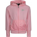 French Terry Full Zip Hoodie (Little Kids) Pink