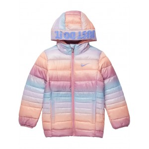 Just Do It Printed Puffer Jacket (Little Kids) Multi Ombre